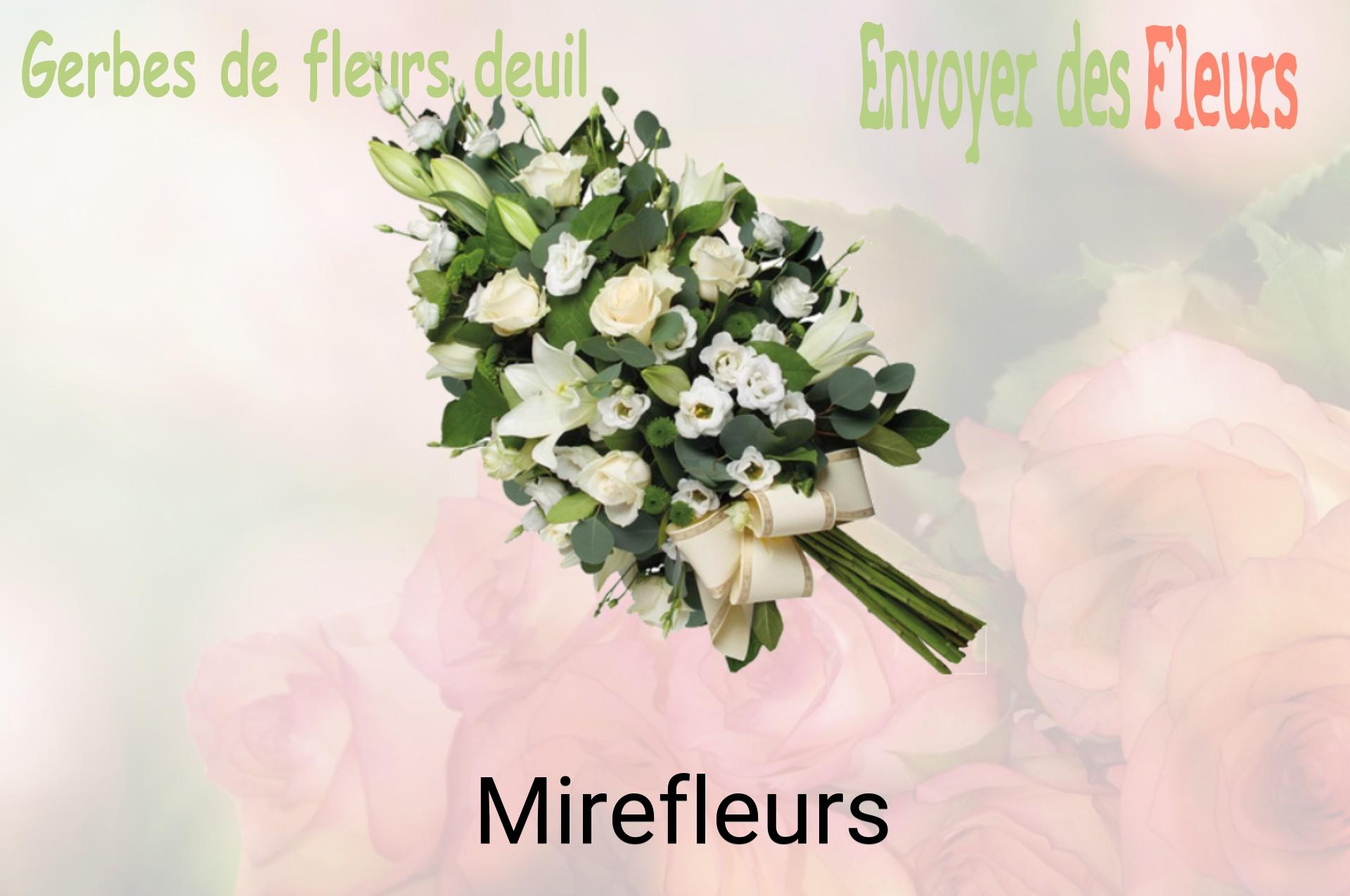 Gerbe de fleurs de deuil livrée à Mirefleurs